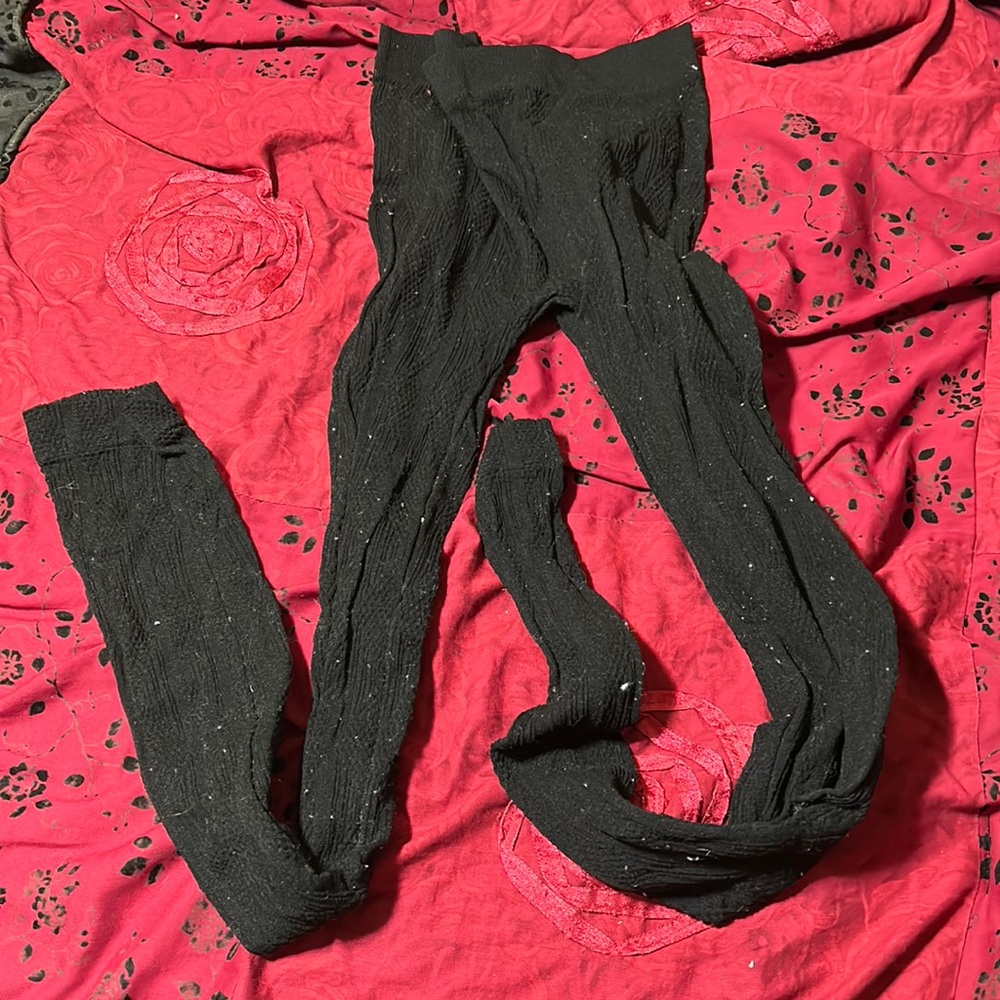 Black Thin Leggings Size S/M